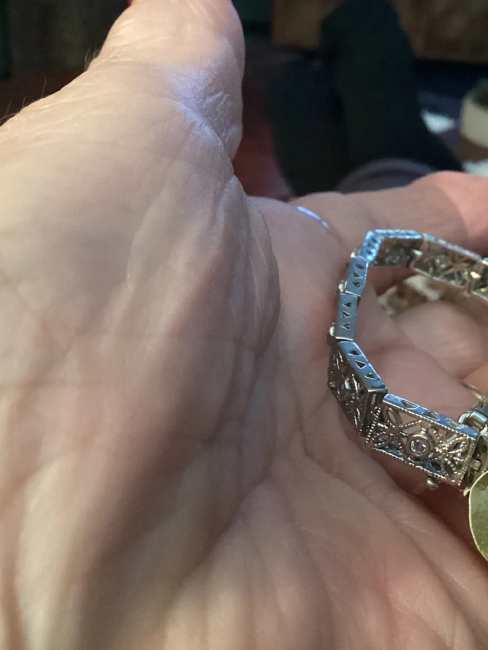 Sterling Silver  Link Bracelet, Designer Vintage Style QSECURE CLASP 925 - Picture 14 of 14